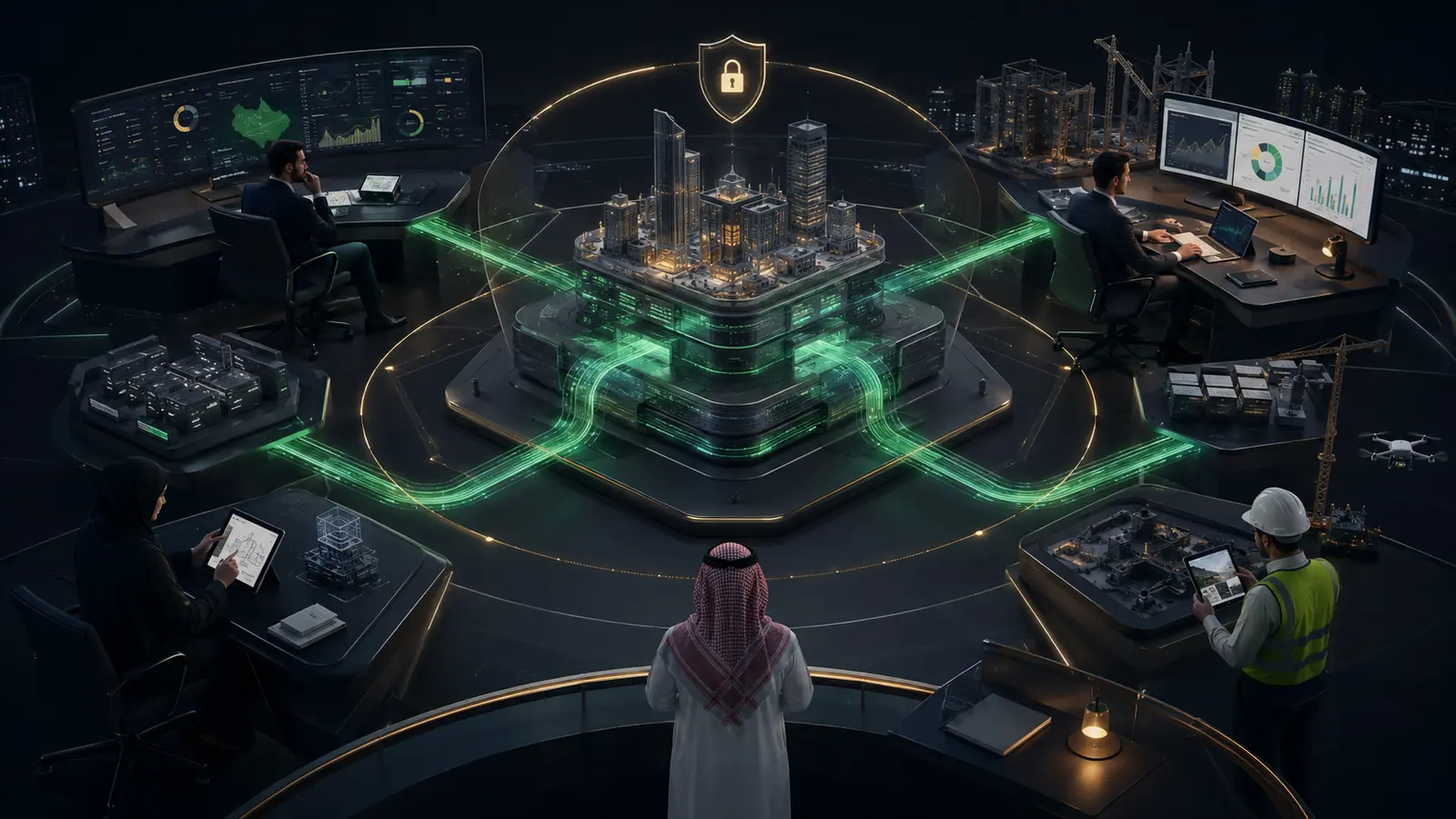 Secure tailored enterprise hub connecting project, commercial, field and executive teams.